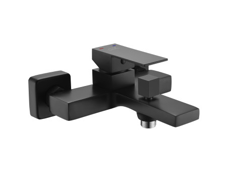 Badewannenarmatur in Schwarz KVADRATO Badarmatur Wannenbatterie