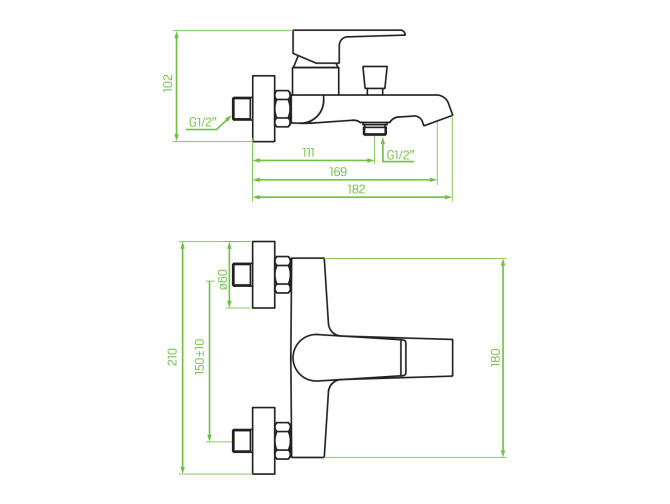 Badewannenarmatur in Weiß-Silber... Badewannenarmatur in Weiß-Silber...