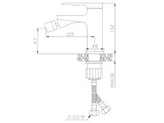Bidetarmatur Schwarz-Gold... 2