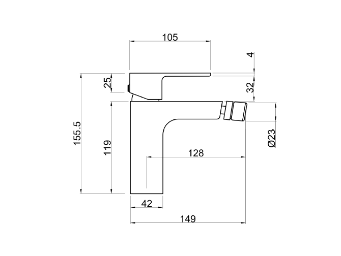 Bidetarmatur Silber NYKS Wasserhahn...