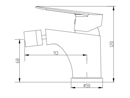Bidetarmatur Silber ESLA Wasserhahn Bidetmischer