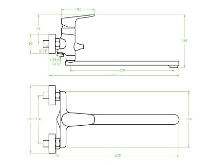 Badewannenarmatur in Silber RONDOZ Badarmatur Wannenbatterie