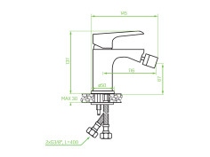 Bidetarmatur in Silber ALEA... 2
