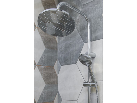 Regendusche in Silber LESTE Handbrause, Duschsystem