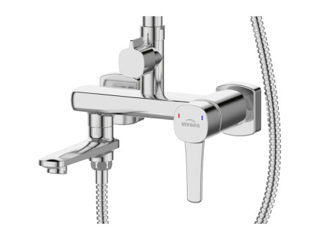 Dusch-Set in  Silber GLAMOUR Duschsäule Brausegarnitur