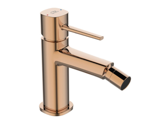 Bidetarmatur in Rosegold POLLA Badarmatur Bidet-Mischbatterie + Click-Clack