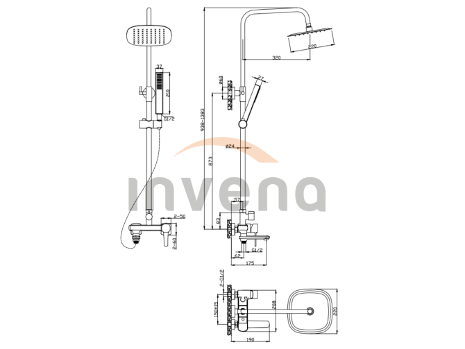 Dusch-Set in  Silber GLAMOUR... Dusch-Set in  Silber GLAMOUR...