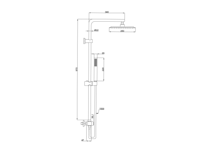Dusch-Set in  Schwarz Thermostatisch... Dusch-Set in  Schwarz Thermostatisch...