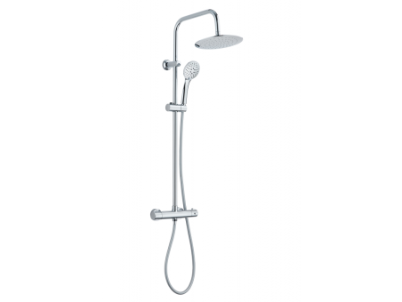 Dusch-Set in  Silber Thermostatisch MUSTA Duschsäule Brausegarnitur