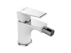 Bidetarmatur in Weiß-Silber...