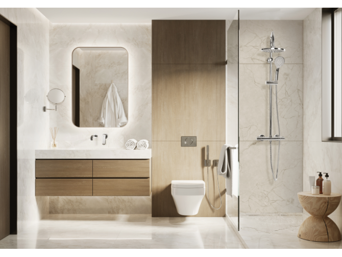 Dusch-Set in  Silber Thermostatisch... Dusch-Set in  Silber Thermostatisch...