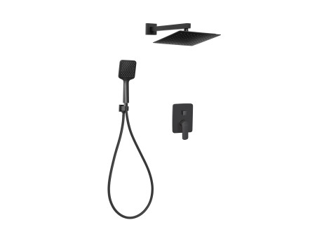 Unterputz Armatur Brausearmatur in Schwarz SIROS Komplettes Duschsystem
