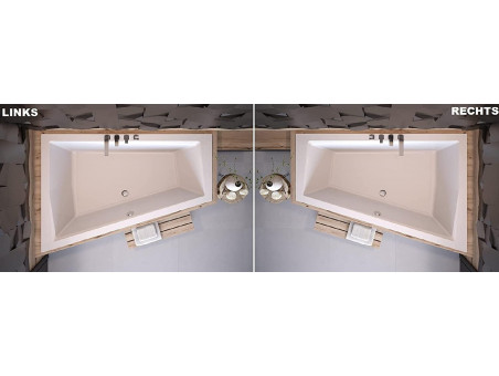 Badewanne Eckwanne Intimas 160x90 Rechts | Ablauf Viega & Füße GRATIS !