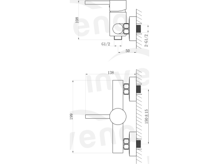 Brausearmatur Silber DAFNI Wasserhahn Brausebatterie
