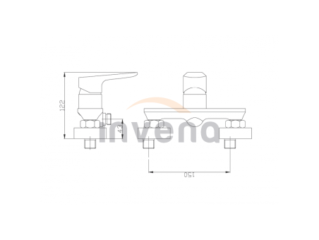 Brausearmatur Silber DOKOS Wasserhahn Brausebatterie
