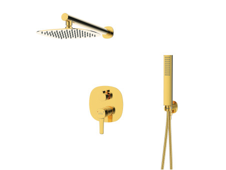 Unterputz Armatur Brausearmatur in Gold GLAMOUR Komplettes Duschsystem