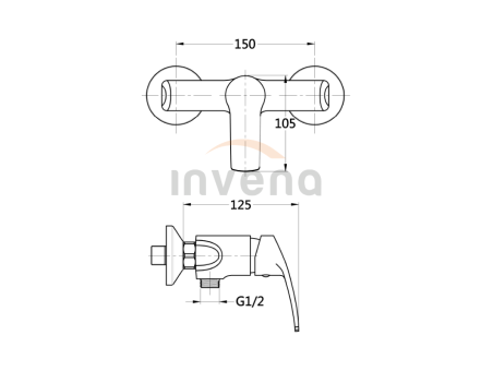 Brausearmatur Silber MALTA Wasserhahn Brausebatterie