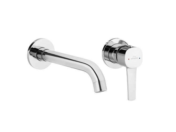 Waschtischarmatur Silber GLAMOUR Wasserhahn Mischbatterie