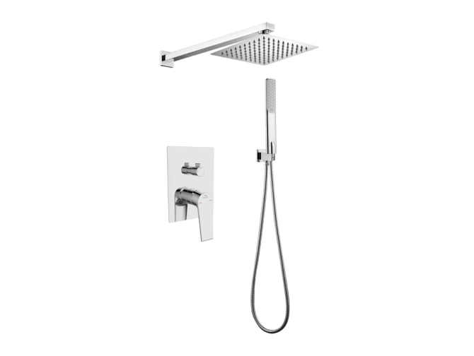 Unterputz Armatur Brausearmatur in Silber PLATO