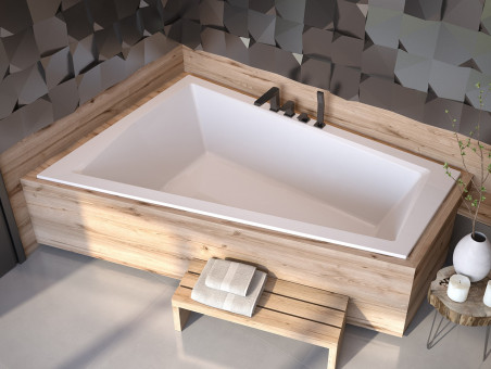 Badewanne Eckwanne Intimas Slim 170x125 Links Rand 15 mm | Ablauf Viega & Füße GRATIS !