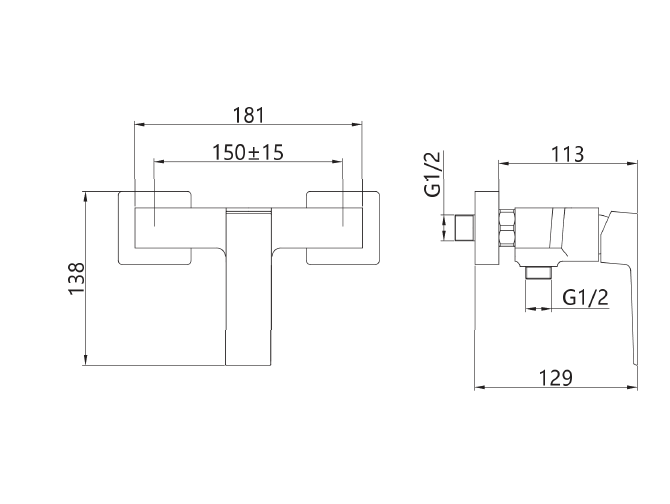Brausearmatur Silber PAROS Wasserhahn...