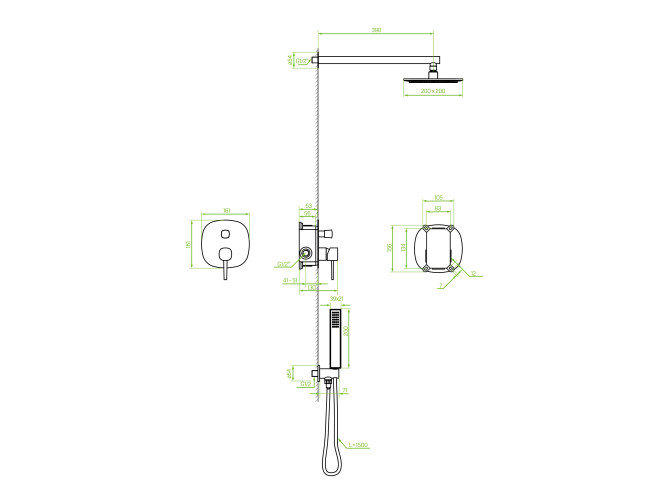 Unterputz Armatur Brausearmatur in... Unterputz Armatur Brausearmatur in...