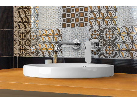 Unterputz Waschtischarmatur Silber SIROS Wasserhahn Mischbatterie