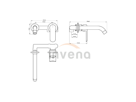 Unterputz Waschtischarmatur Silber SIROS Wasserhahn Mischbatterie