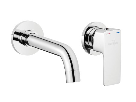 Unterputz Waschtischarmatur Silber NYKS Wasserhahn Mischbatterie