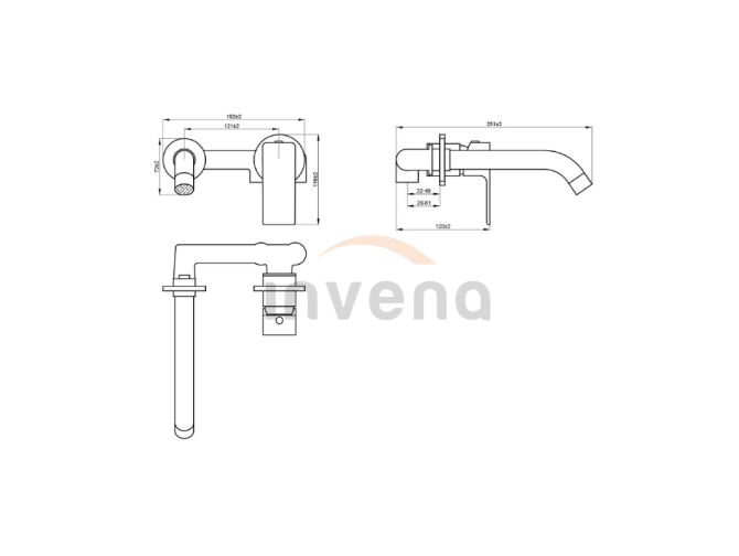 Unterputz Waschtischarmatur Silber... Unterputz Waschtischarmatur Silber...
