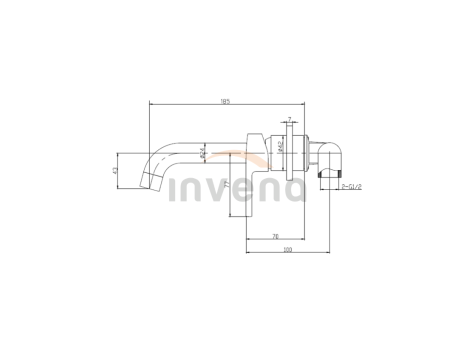Unterputz Waschtischarmatur Silber VERSO Wasserhahn Mischbatterie