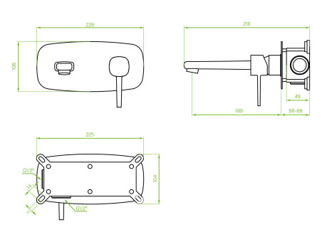 Waschtischarmatur in Rosegold POLLA Badarmatur Waschtischbatterie + Click-Clack