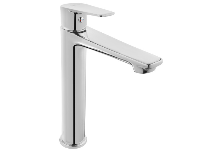 Waschtischarmatur Silber DOKOS Hoch Wasserhahn Mischbatterie
