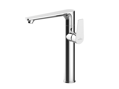 Waschtischarmatur Silber DOKOS Hoch Wasserhahn Mischbatterie