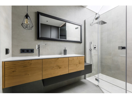 Waschtischarmatur Silber DOKOS Hoch Wasserhahn Mischbatterie