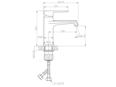 Küchenarmatur Beige FIRA Wasserhahn Küchenmischer