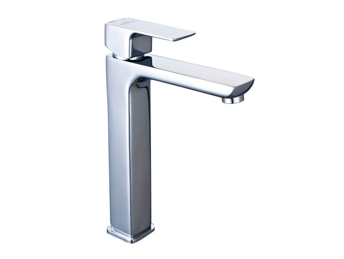 Waschtischarmatur Silber NYKS Hoch Wasserhahn Mischbatterie