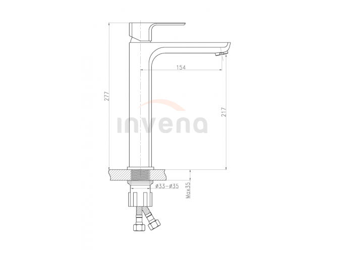 Waschtischarmatur Silber NYKS Hoch...