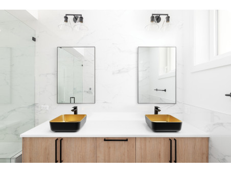 Waschtischarmatur Schwarz PAROS Hoch Wasserhahn Mischbatterie