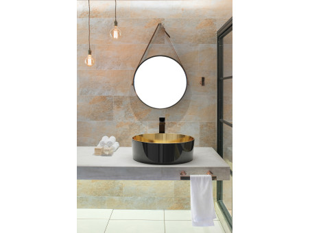 Waschtischarmatur Schwarz PAROS Hoch Wasserhahn Mischbatterie