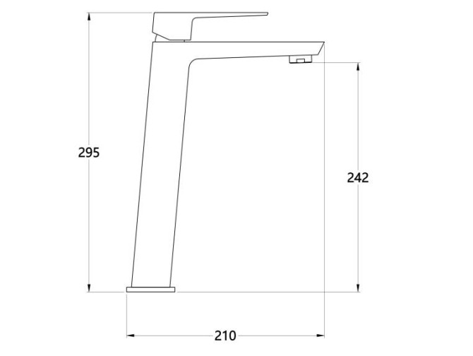 Waschtischarmatur Schwarz PAROS Hoch...