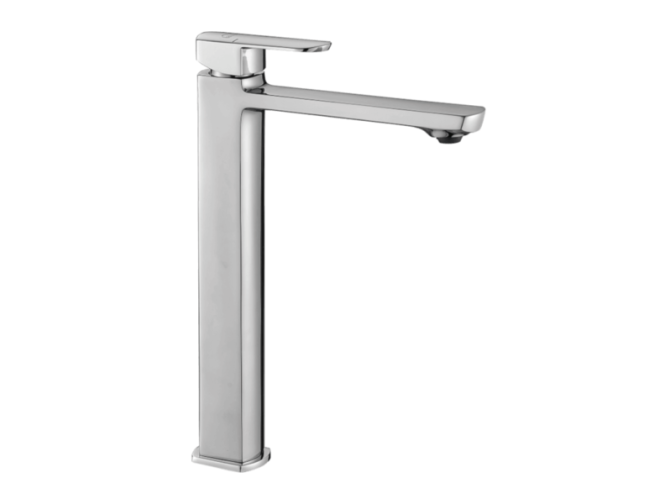 Waschtischarmatur in Silber CALA Hoch Wasserhahn Mischbatterie + Click-Clack