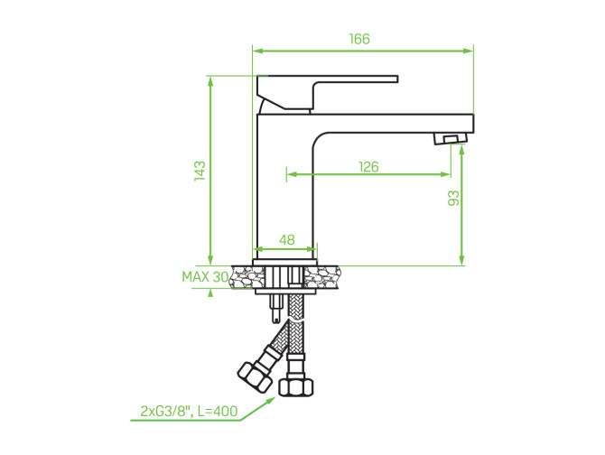 Waschtischarmatur in Silber KVADRATO... Waschtischarmatur in Silber KVADRATO...