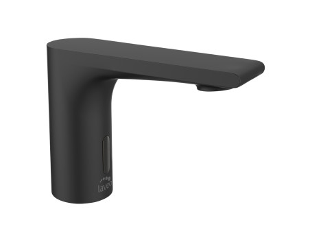 Waschtischarmatur in Schwarz PLATO Kleine Wasserhahn Mischbatterie mit externer Temperaturregelung