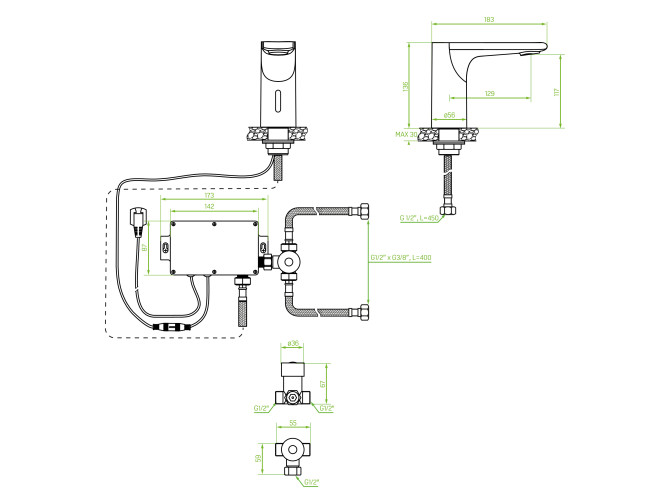 Waschtischarmatur in Schwarz PLATO... Waschtischarmatur in Schwarz PLATO...