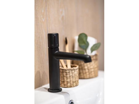 Waschtischarmatur in Schwarz PRETTO Kleine Wasserhahn Mischbatterie + Click-Clack