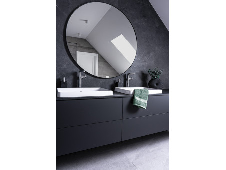 Waschtischarmatur in Silber PRETTO Hoch Wasserhahn Mischbatterie + Click-Clack