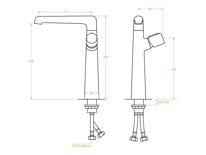 Waschtischarmatur in Silber PRETTO...