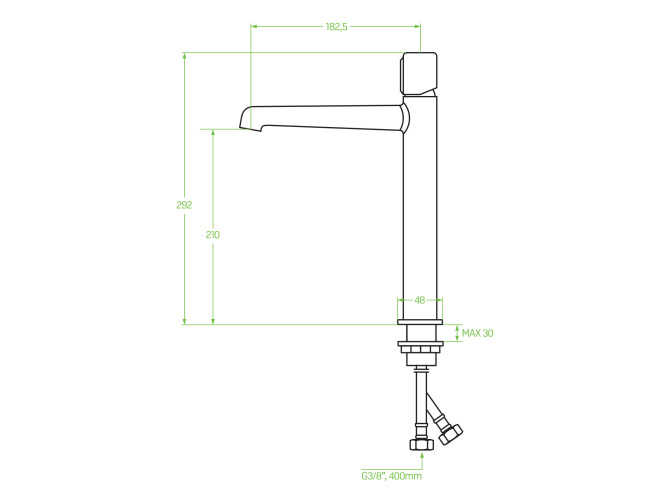 Waschtischarmatur in Grau PRETTO Hoch... Waschtischarmatur in Grau PRETTO Hoch...