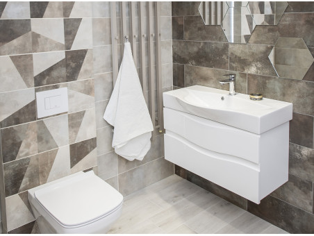 Waschtischarmatur in Silber RAILA Kleine Wasserhahn Mischbatterie + Click-Clack